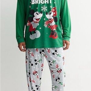 Big & Tall Disney Mickey & Minnie Mouse Christmas Pajama Set 3XLT